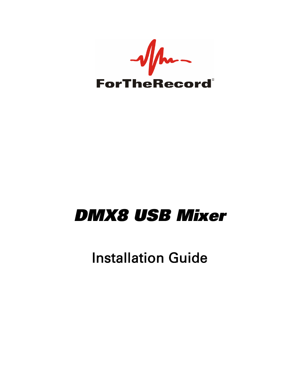 Antex Electronics DMX8 USB Mixer User Manual | 31 pages