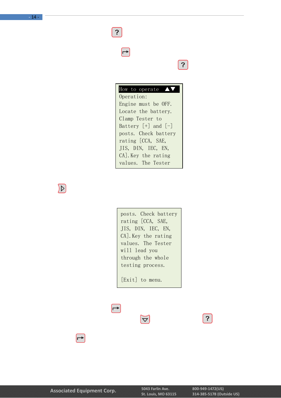 Associated Equipment 12-1015 Manual User Manual | Page 14 / 56