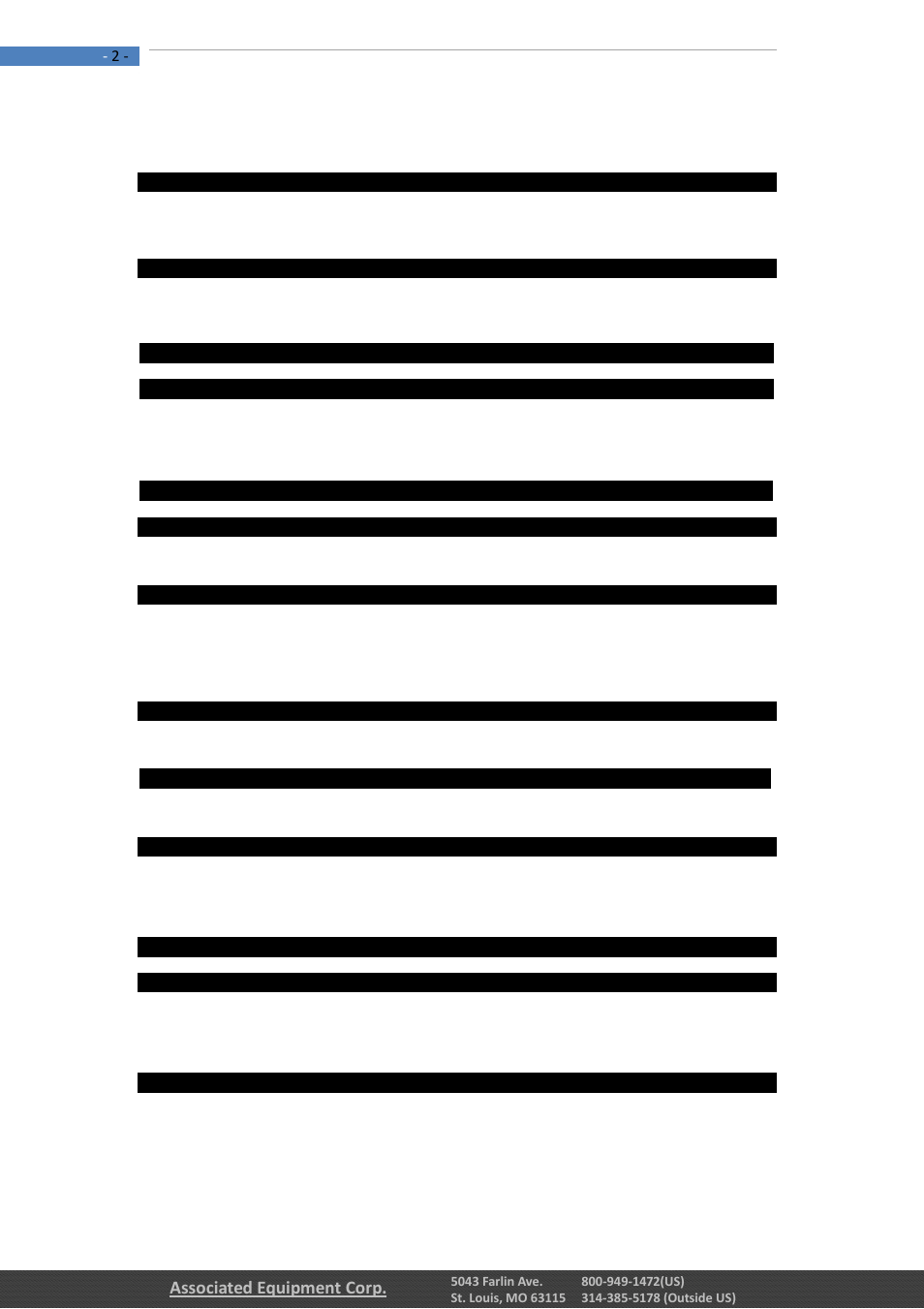 Associated Equipment 12-1012 Manual User Manual | Page 2 / 52