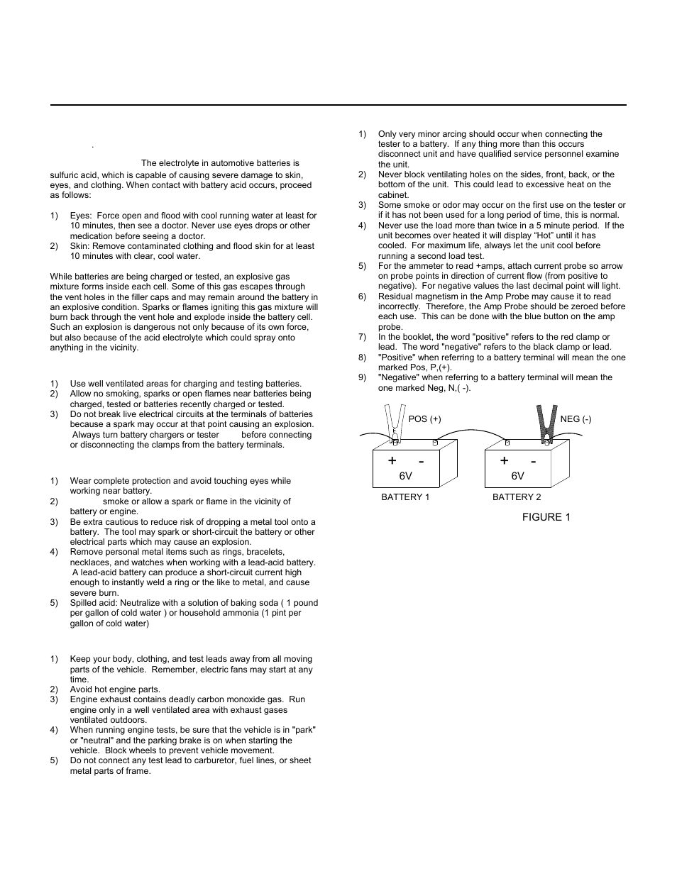 Important safety instructions, Caution, Battery safety | Personal precautions, Vehicle safety | Associated Equipment 6044 User Manual | Page 2 / 7