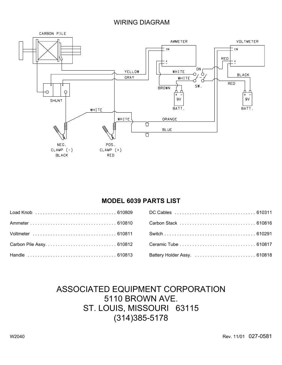 Associated Equipment 6039 User Manual | Page 5 / 6