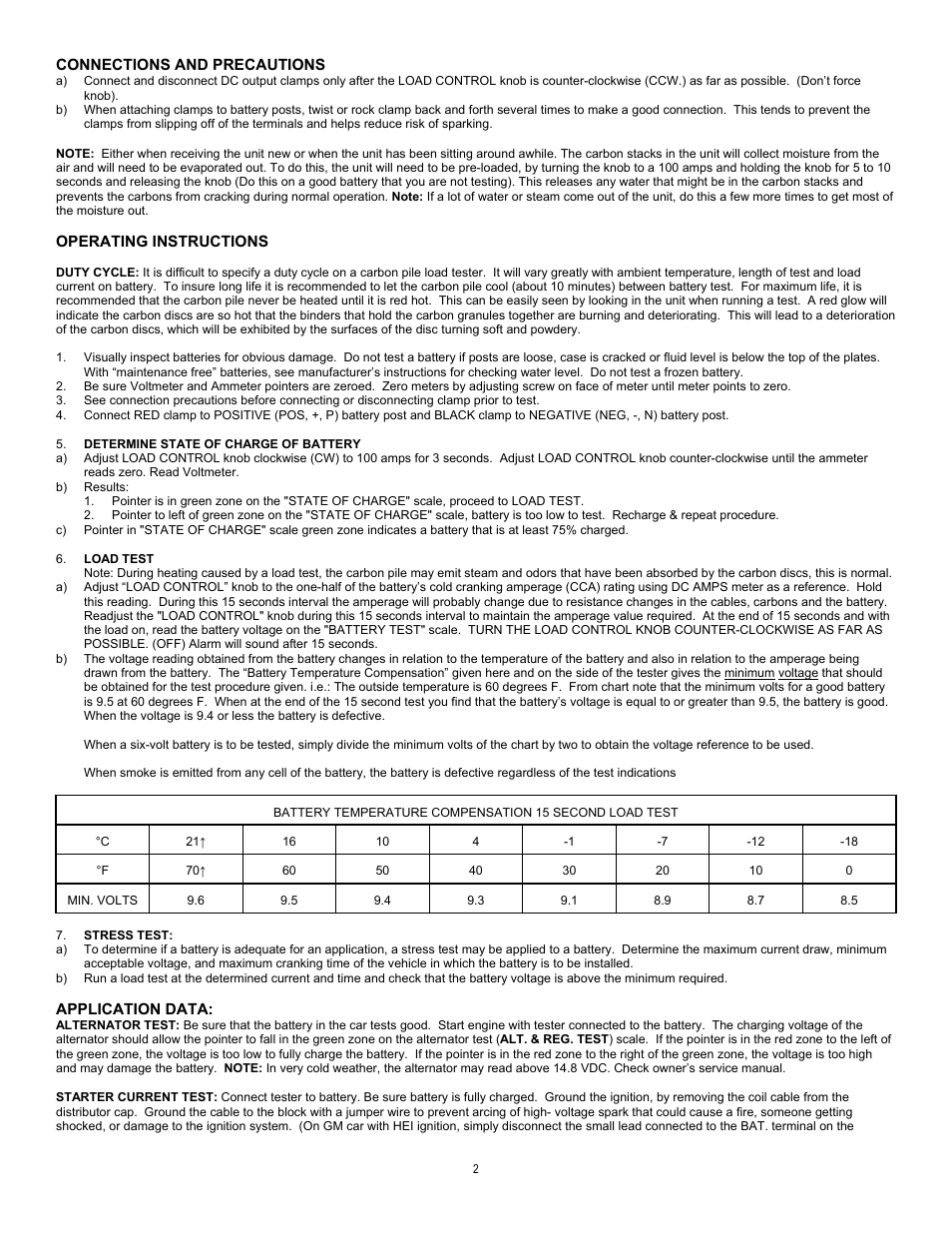 Associated Equipment 6034 User Manual | Page 2 / 4