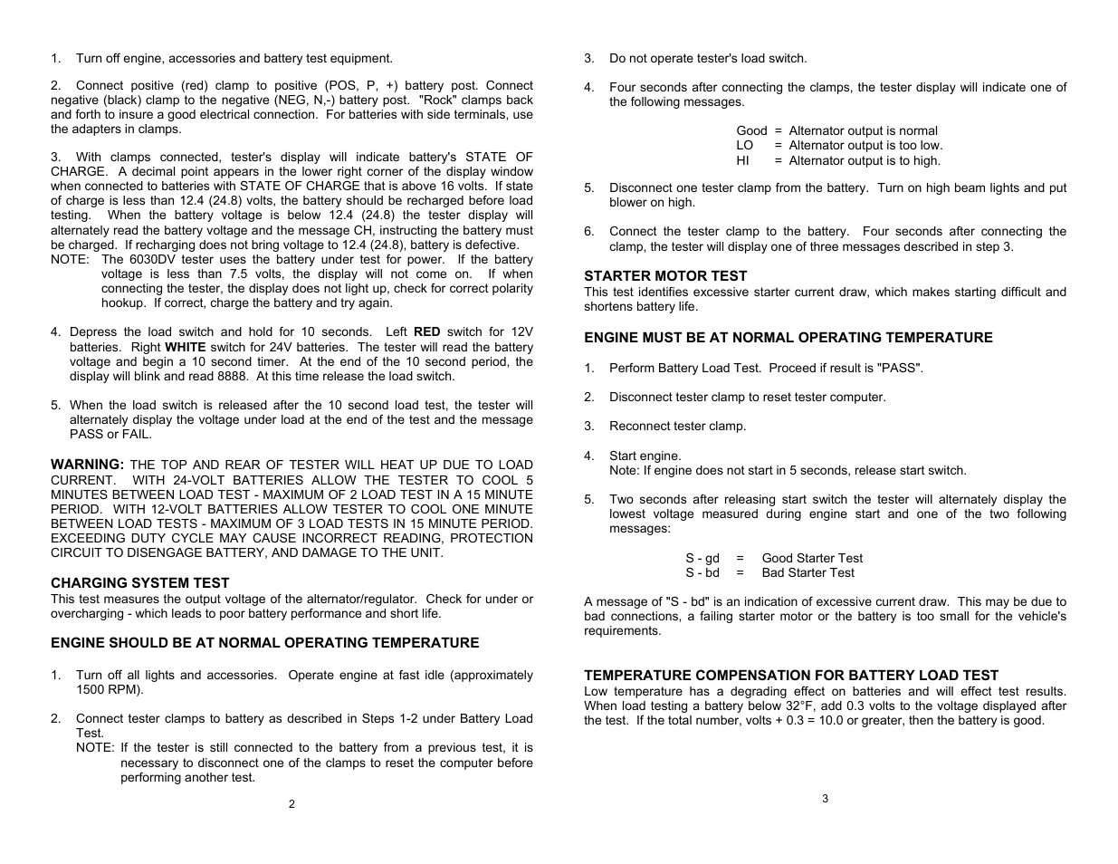 Associated Equipment 6030DV User Manual | Page 2 / 2