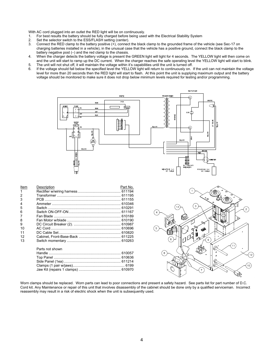 Wiring diagram | Associated Equipment 9640 User Manual | Page 4 / 12