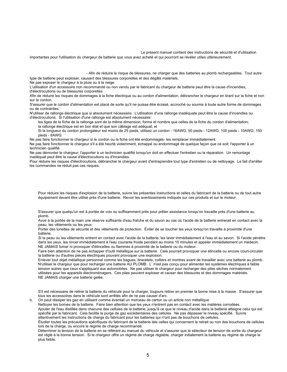 Instructions de sécurité importantes, Conserver ces instructions, Avertissement | Modèle 9640 manuel d'utilisation | Associated Equipment 9640 User Manual | Page 5 / 12