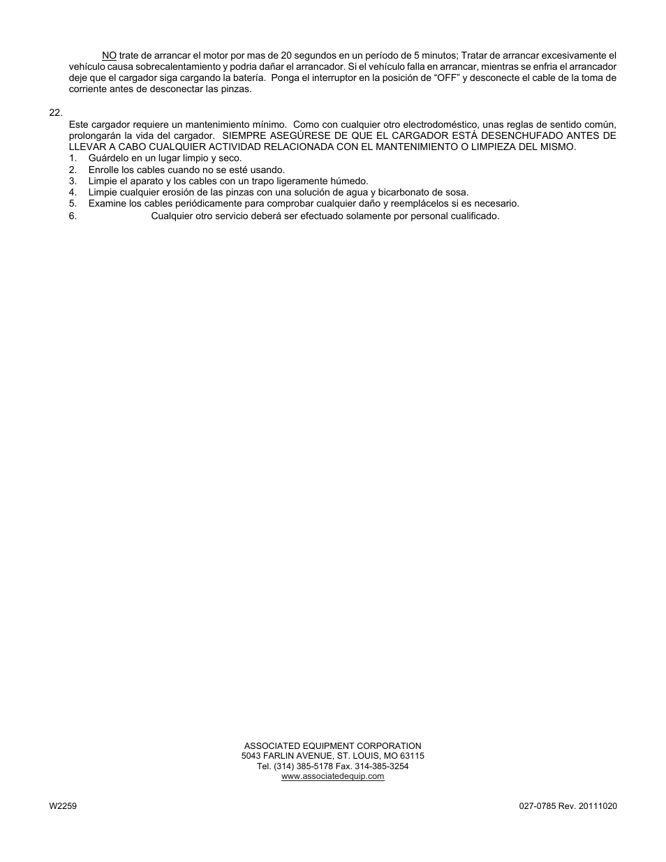 Associated Equipment 6015A User Manual | Page 12 / 12