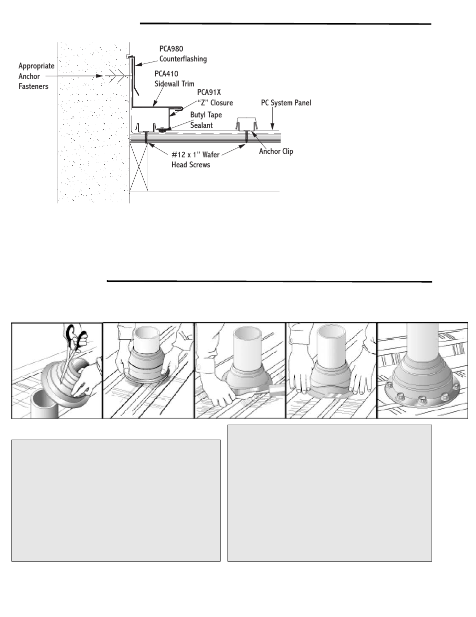 Pipe detail, Sidewall detail, Atas international, inc | ATAS PC PANEL User Manual | Page 4 / 4