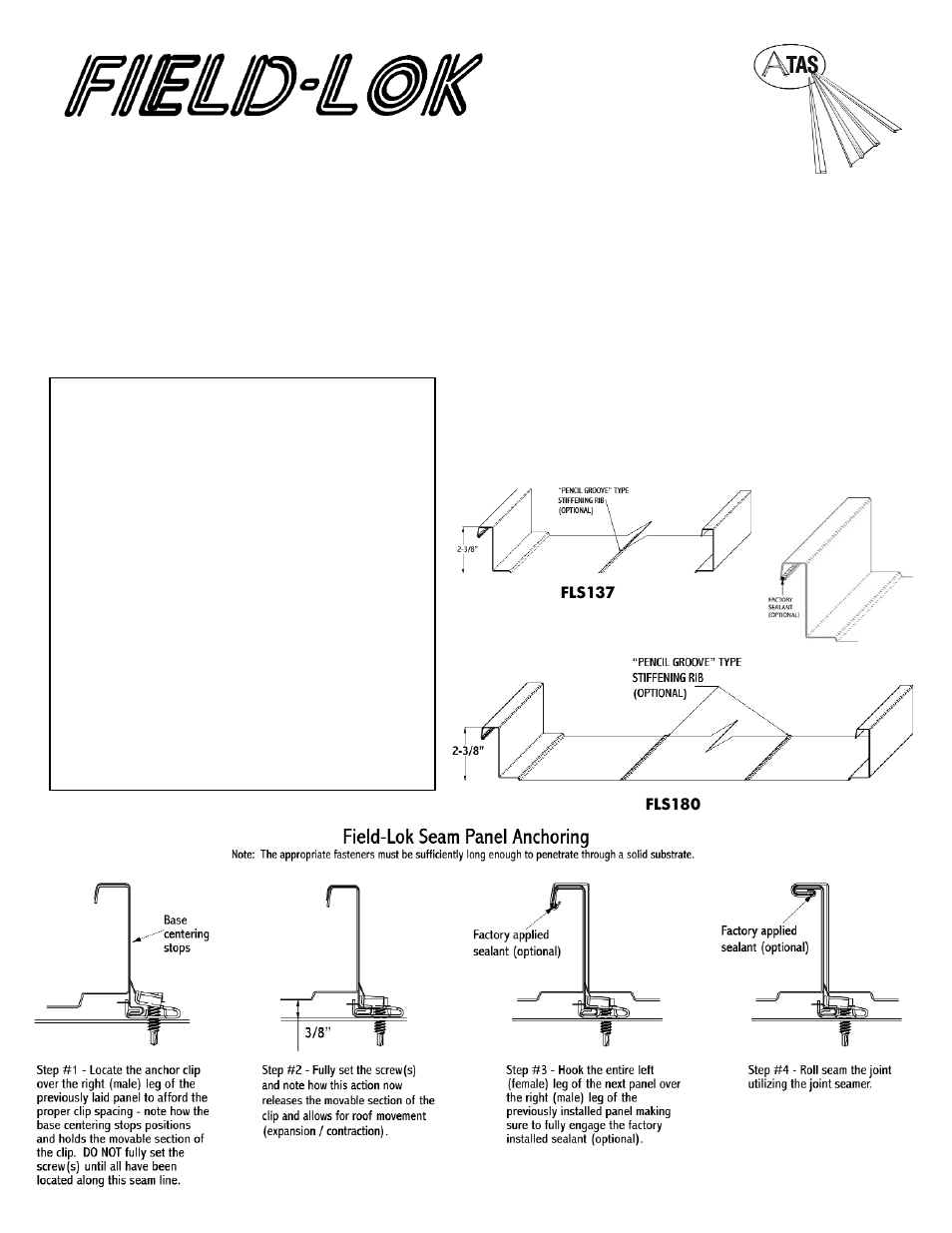 ATAS Field-Lok User Manual | 4 pages