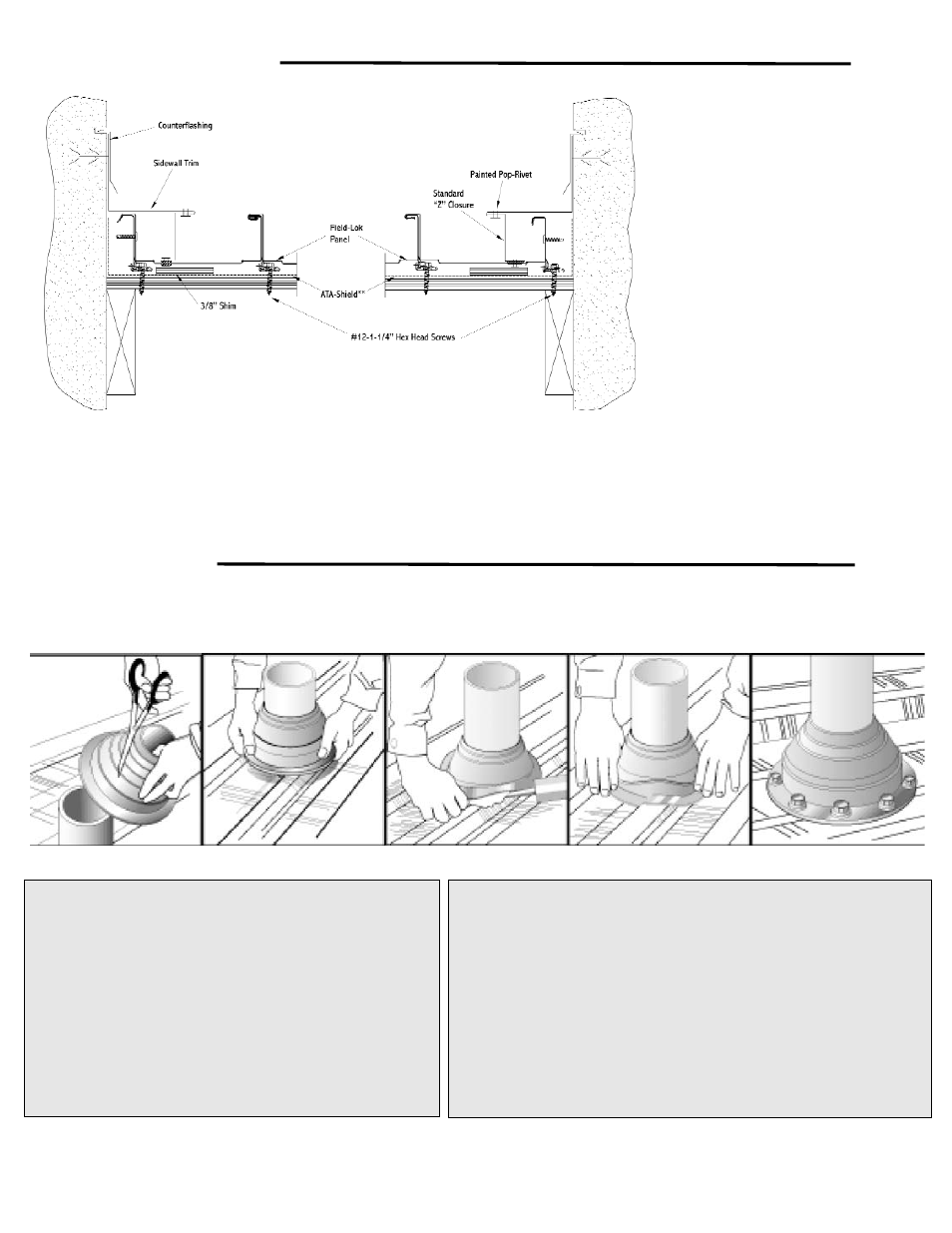 Pipe detail, Sidewall detail, Atas international, inc | ATAS Field-Lok User Manual | Page 4 / 4