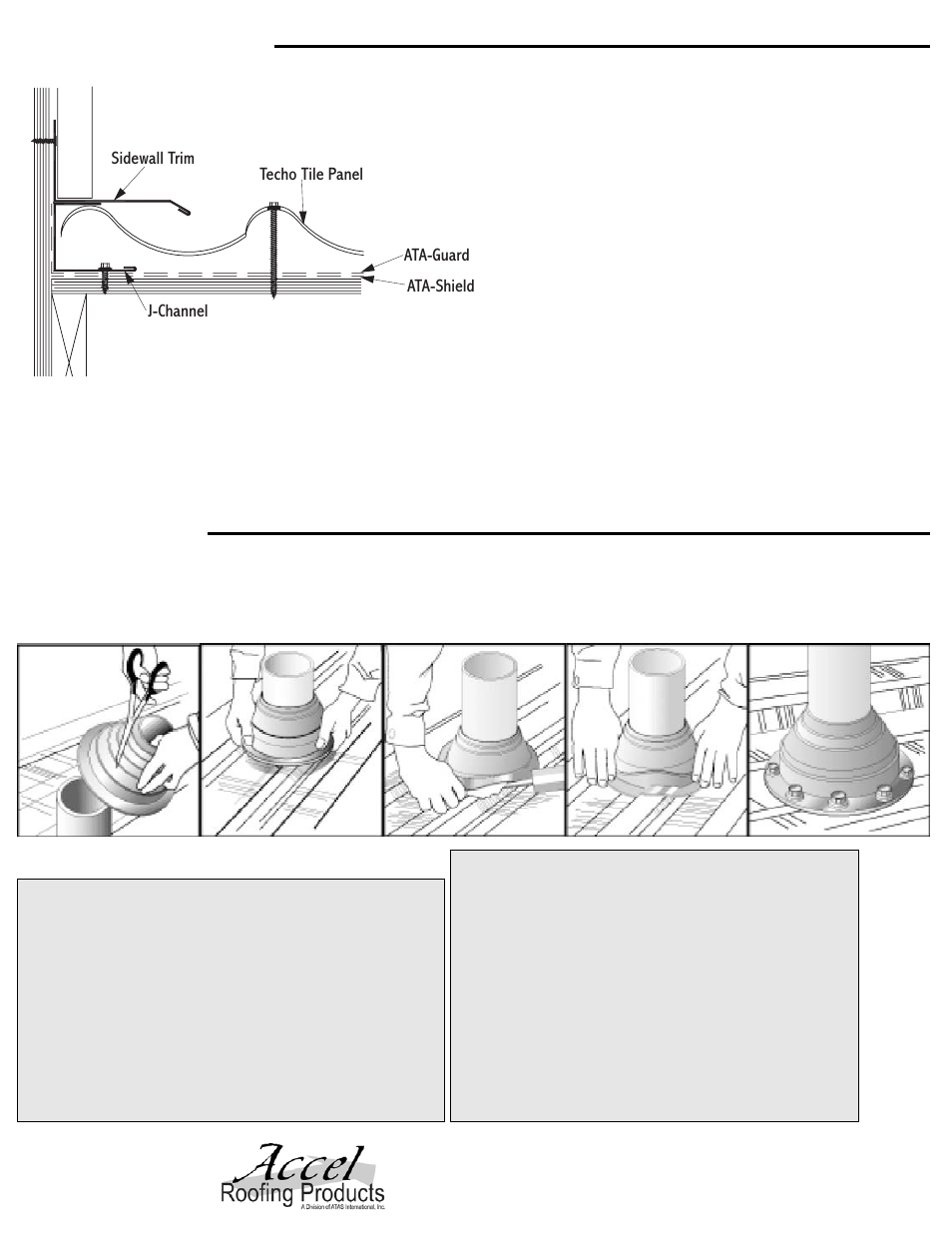 Pipe detail, Sidewall detail, Atas international, inc | ATAS Techo Tile User Manual | Page 4 / 4