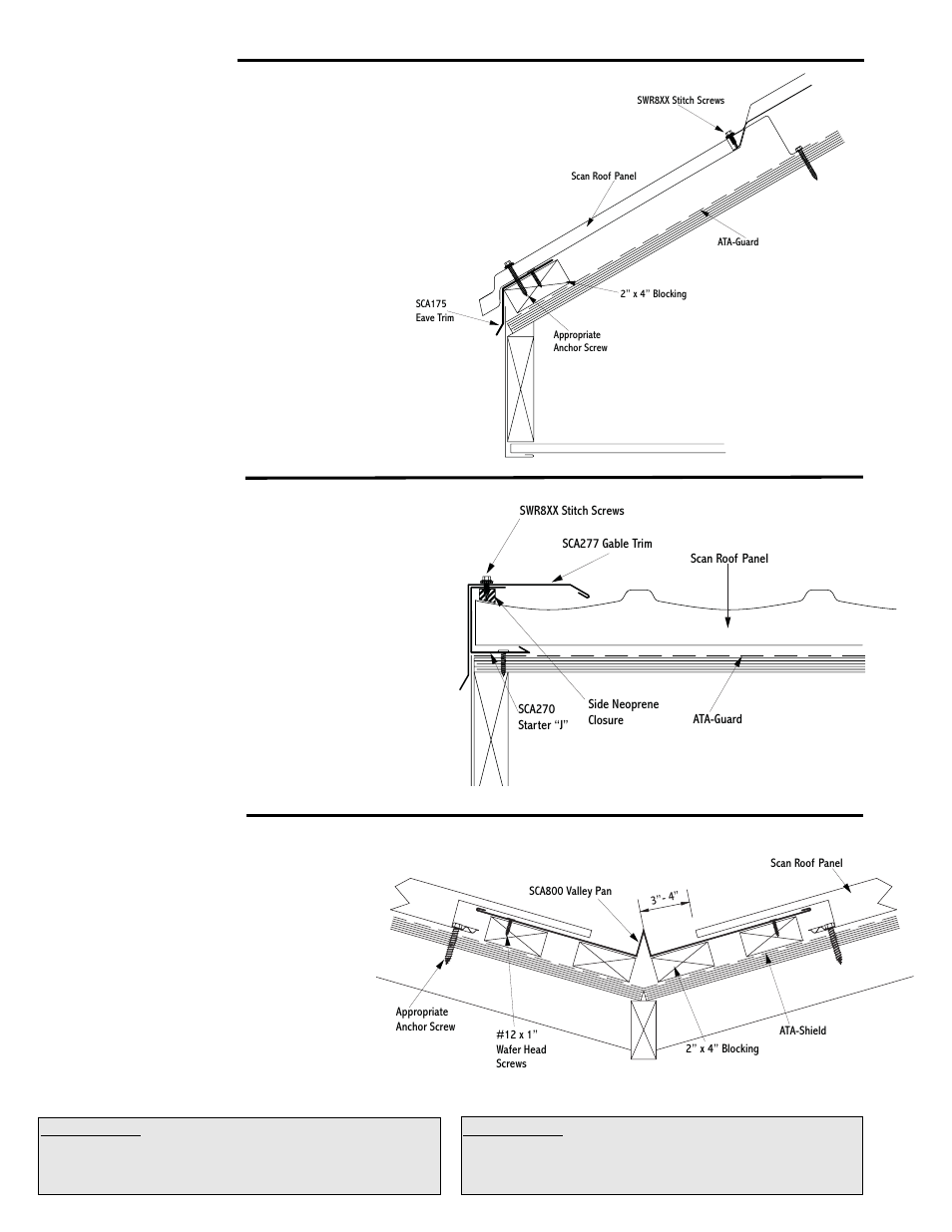 Eave detail gable detail valley detail | ATAS ScanRoof User Manual | Page 2 / 4