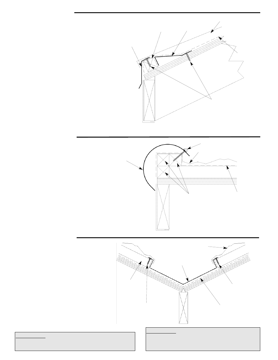 Eave detail gable detail valley detail | ATAS Granutile Panel User Manual | Page 2 / 4