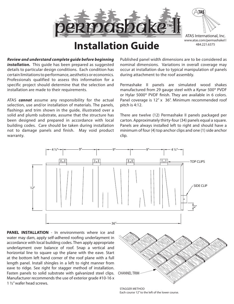 ATAS Permashake II User Manual | 4 pages