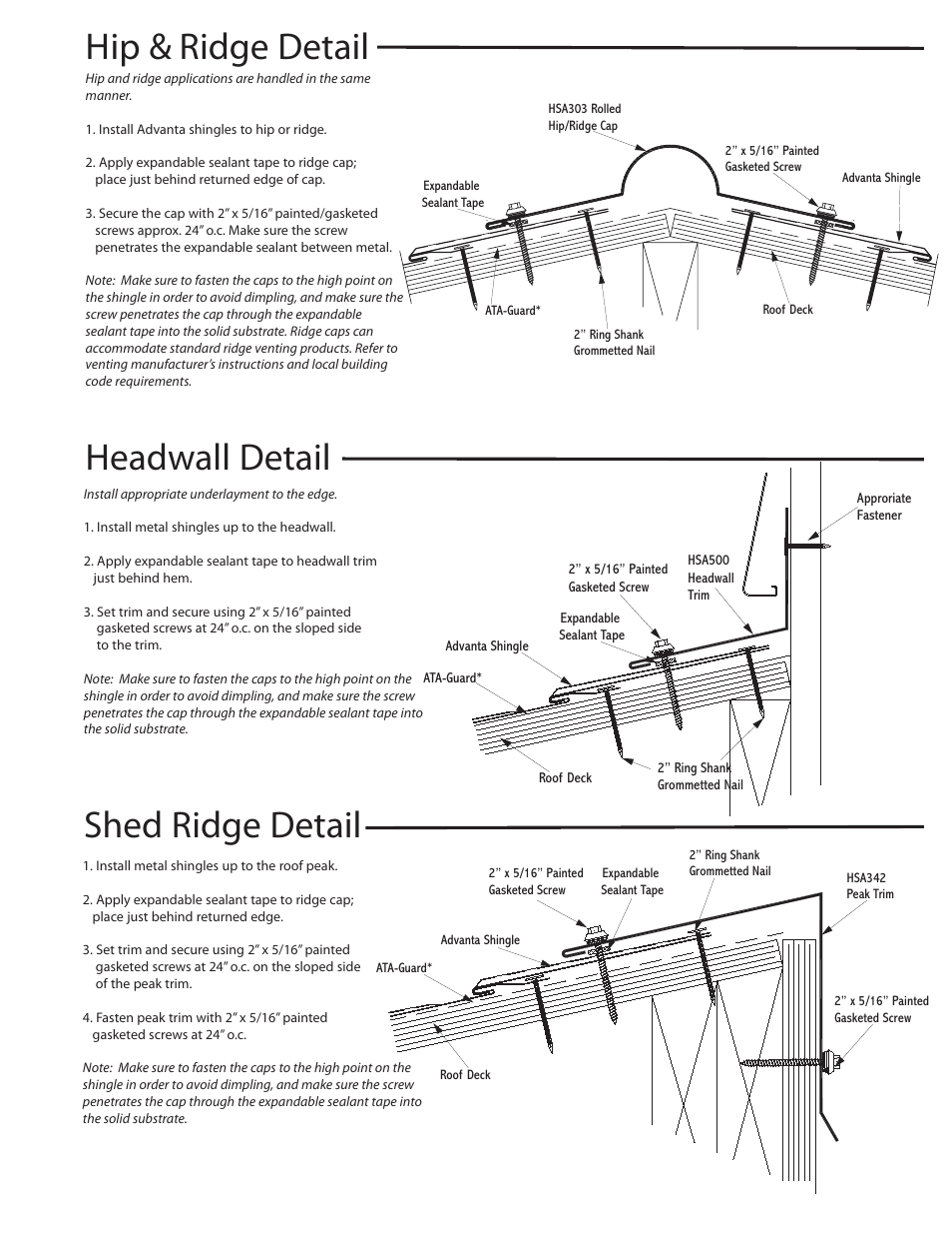 ATAS Advanta Shingle User Manual | Page 3 / 4