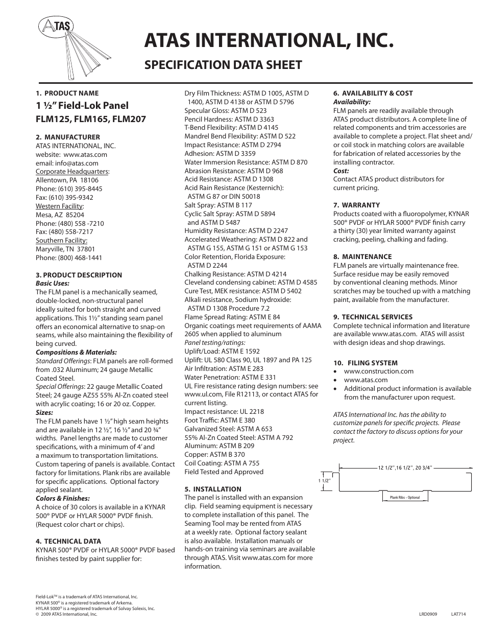 ATAS 1 1_2 Field-Lok FLm125, FLm165, FLm207 User Manual | 1 page