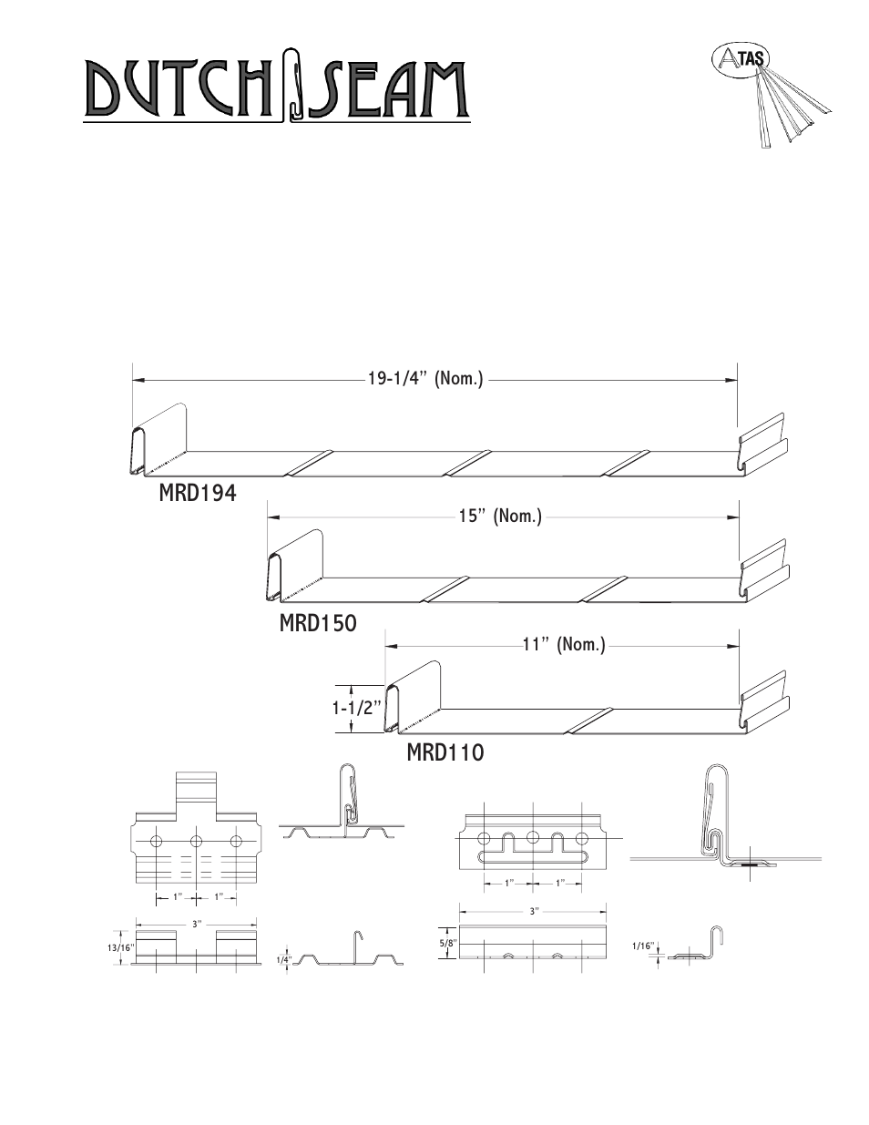 ATAS Dutch Seam User Manual | 4 pages