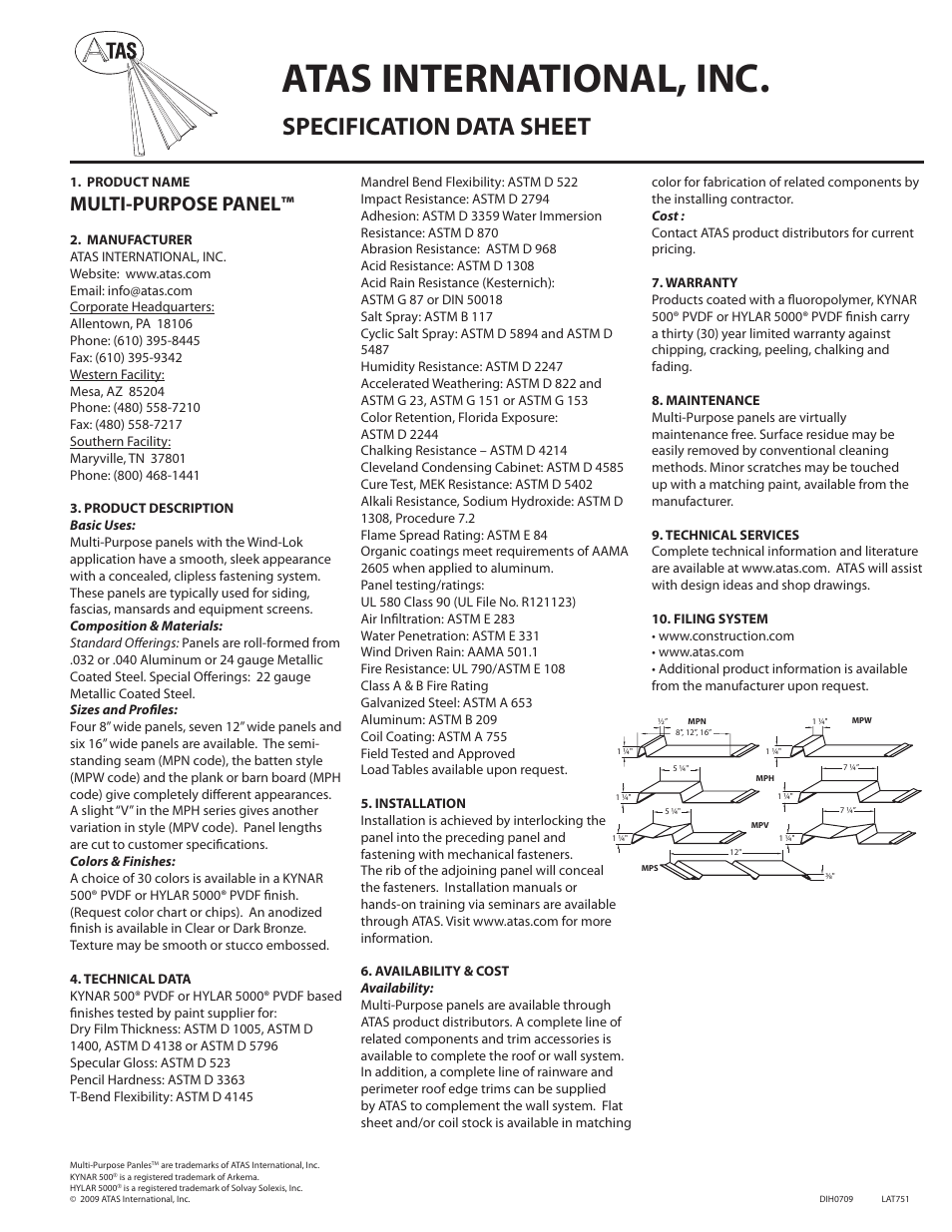 ATAS Multi-Purpose Panel User Manual | 1 page