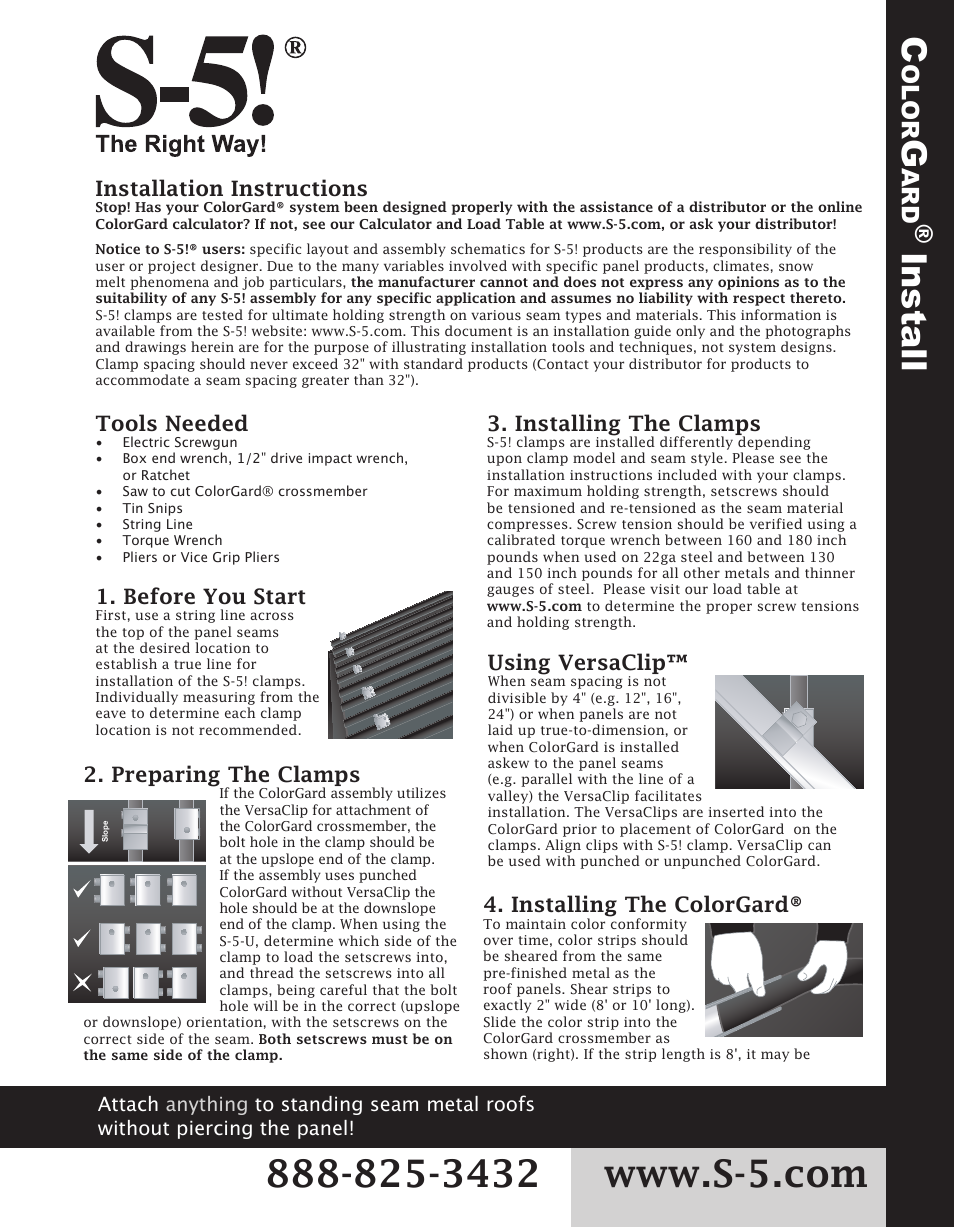 ATAS Snow Guard User Manual | 2 pages