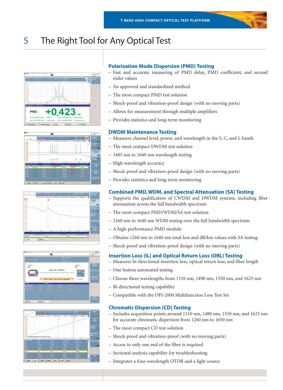 The right tool for any optical test | Atec JDSU-T-Berd-6000 User Manual | Page 5 / 8