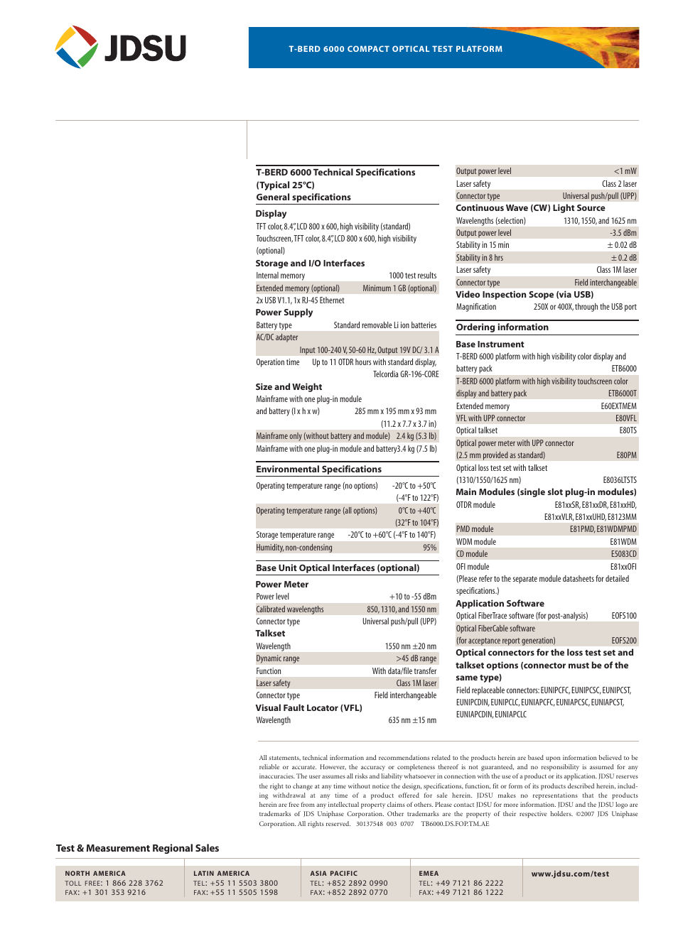 Atec JDSU-T-Berd-6000 User Manual | Page 8 / 8