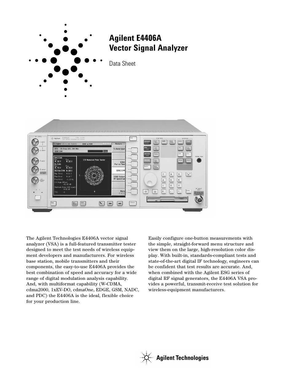 Atec Agilent-E4406A User Manual | 20 pages