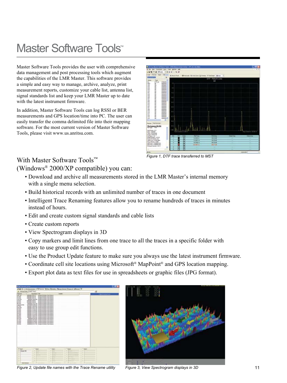 Master software tools, With master software tools, Windows | 2000/xp compatible) you can | Atec Anritsu-S412D User Manual | Page 11 / 16