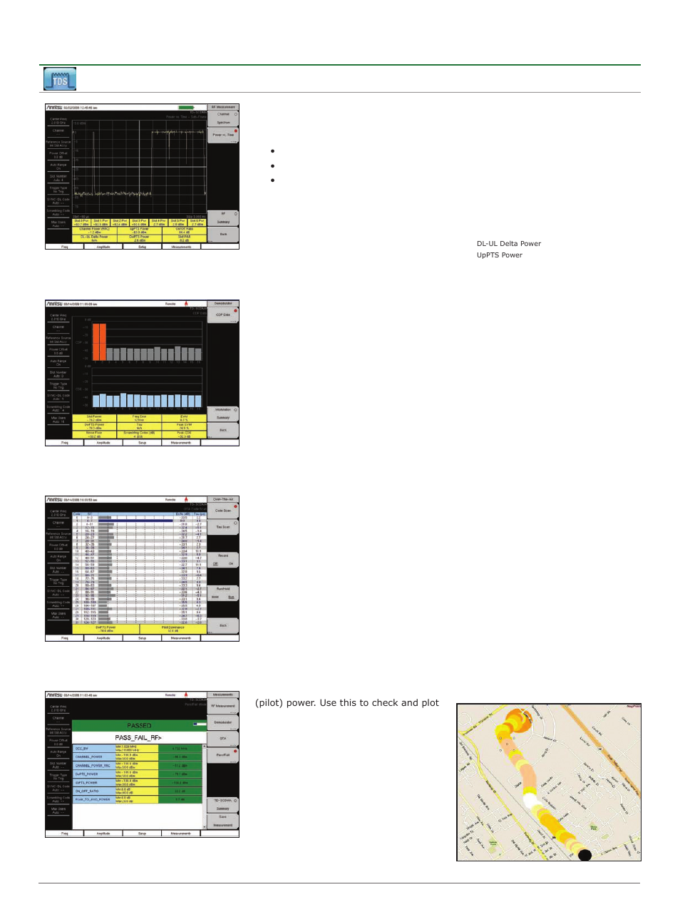 Bts master™ base station analyzer features, Td-scdma/hsdpa signal analyzers | Atec Anritsu-MT8221B User Manual | Page 16 / 28