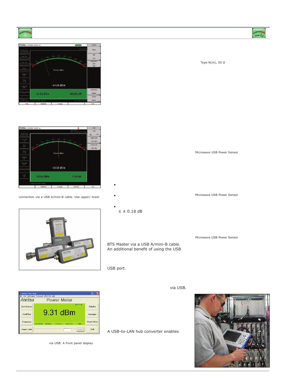 Bts master™ base station analyzer features, Power meter high accuracy power meter, Option 0019) | Atec Anritsu-MT8221B User Manual | Page 6 / 28