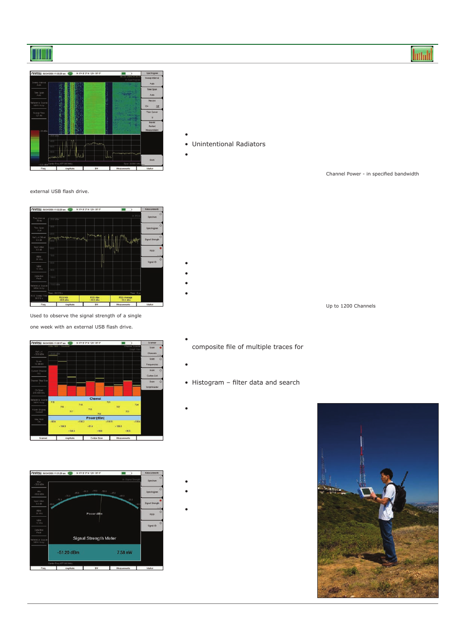 Bts master™ base station analyzer features, Interference analyzer, Channel scanner | Atec Anritsu-MT8221B User Manual | Page 7 / 28