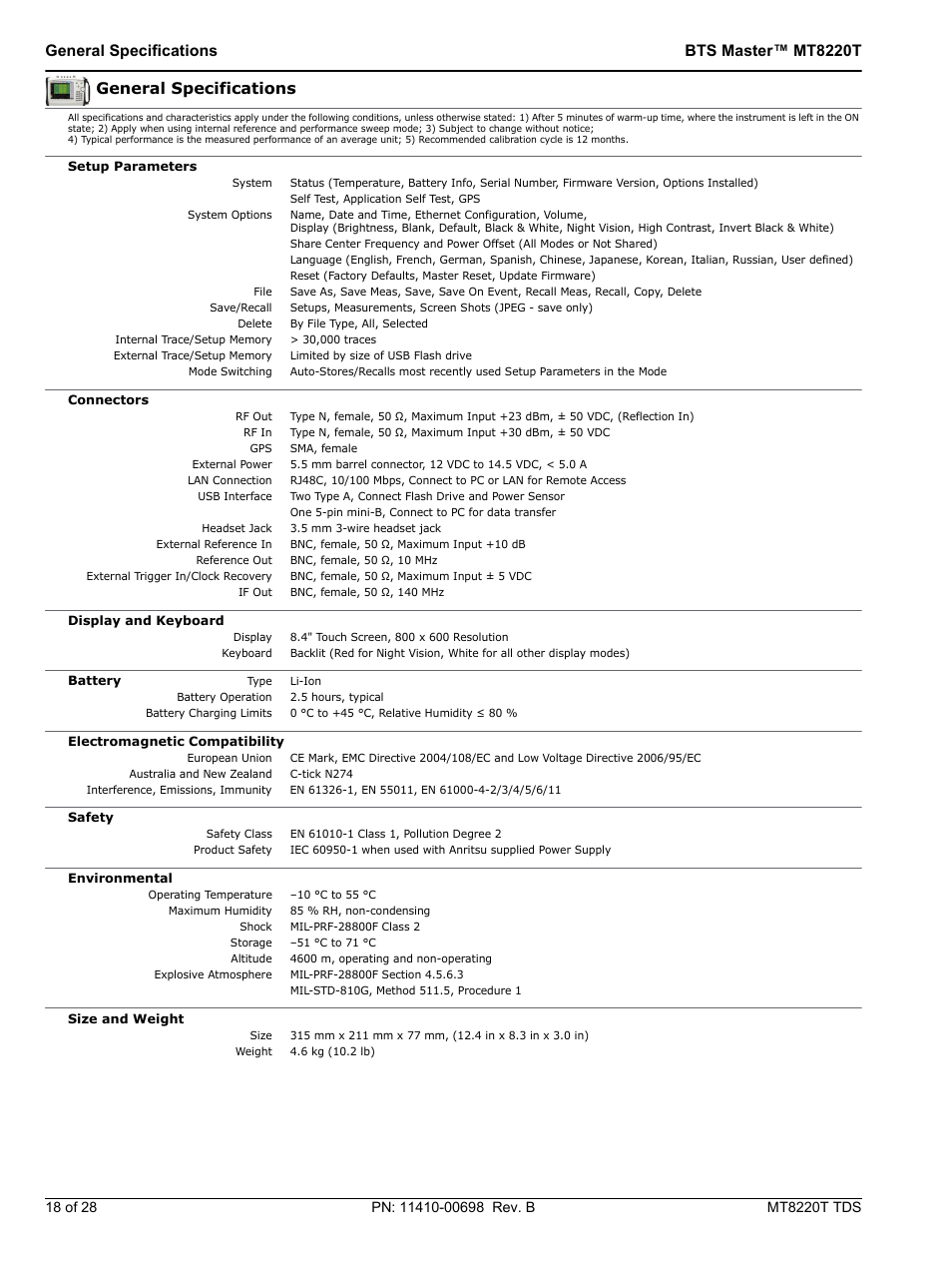 Atec Anritsu-MT8220T User Manual | Page 18 / 28