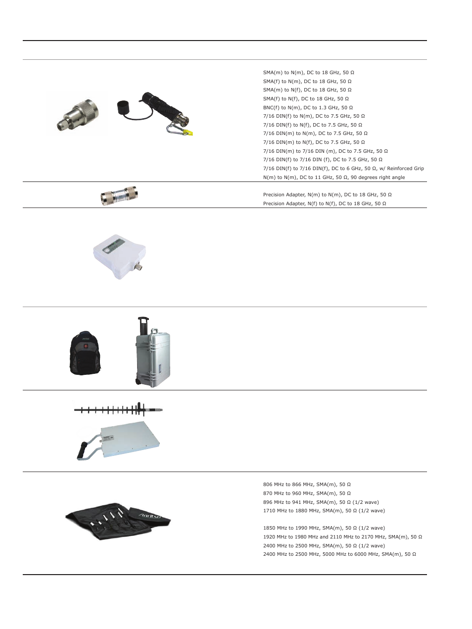 Optional accessories (continued) | Atec Anritsu-S331E-S332E-S361E-S362E User Manual | Page 14 / 16