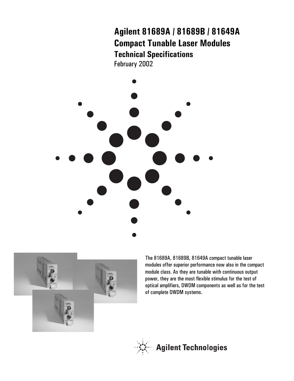 Atec Agilent-81689A_B-81649A User Manual | 6 pages