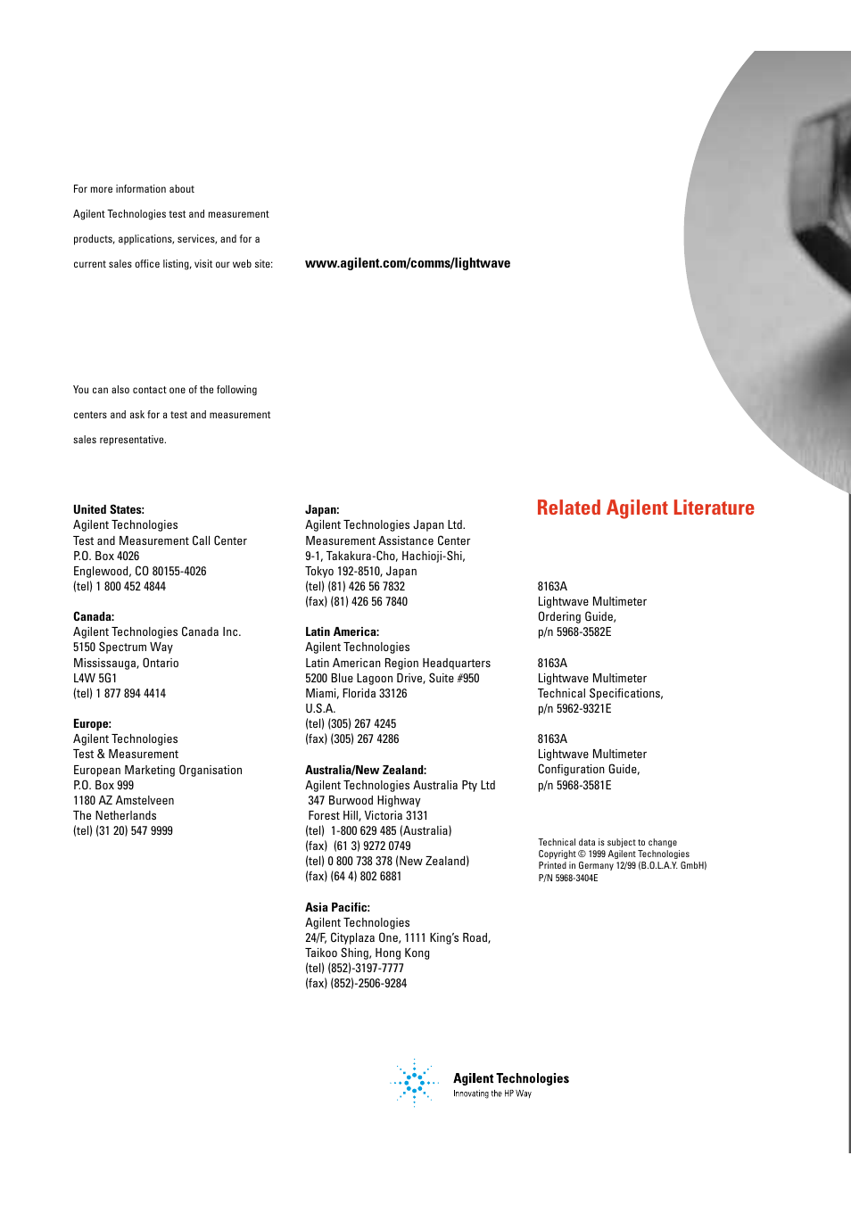 Atec Agilent-8163A-81634A User Manual | 8 pages