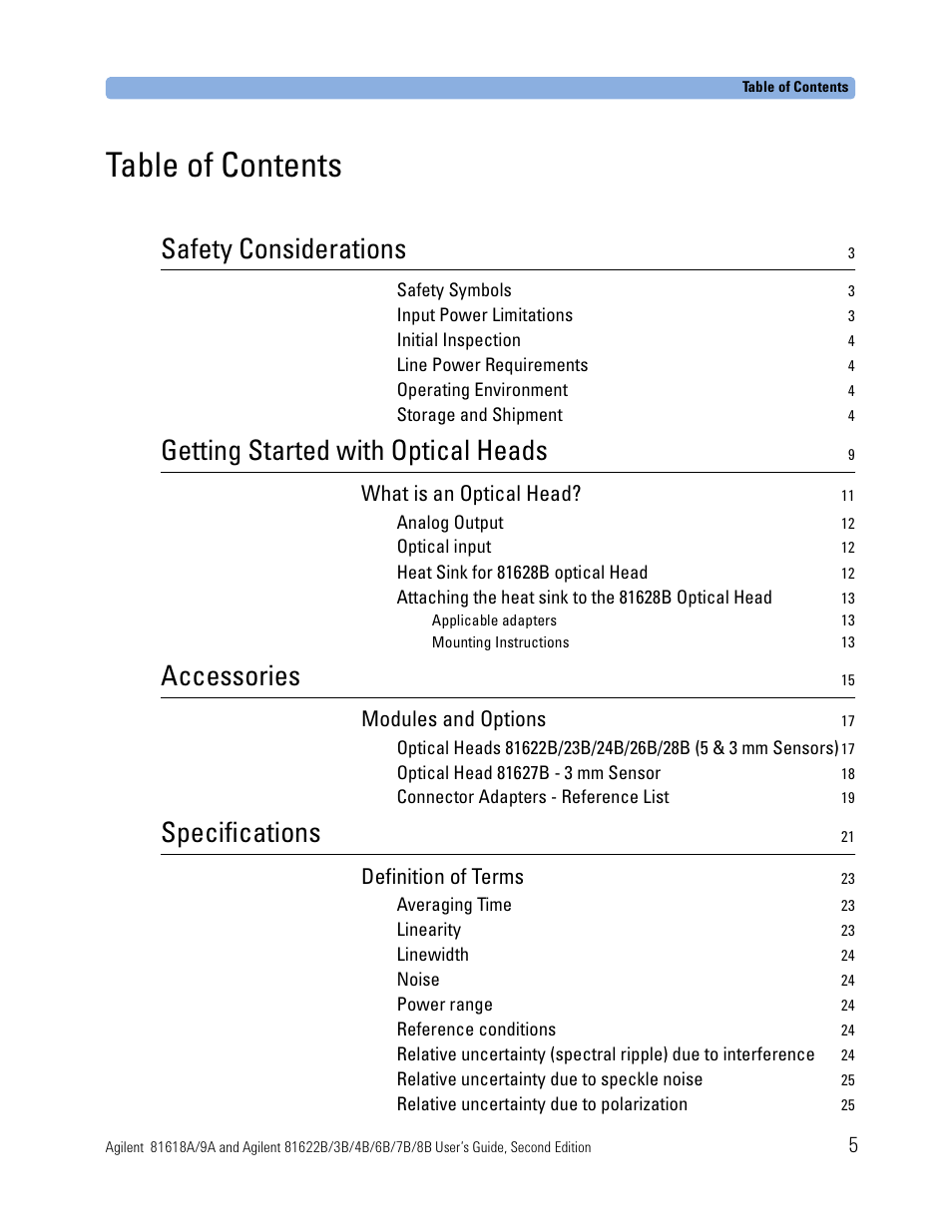 Atec Agilent-81618A User Manual | Page 5 / 112