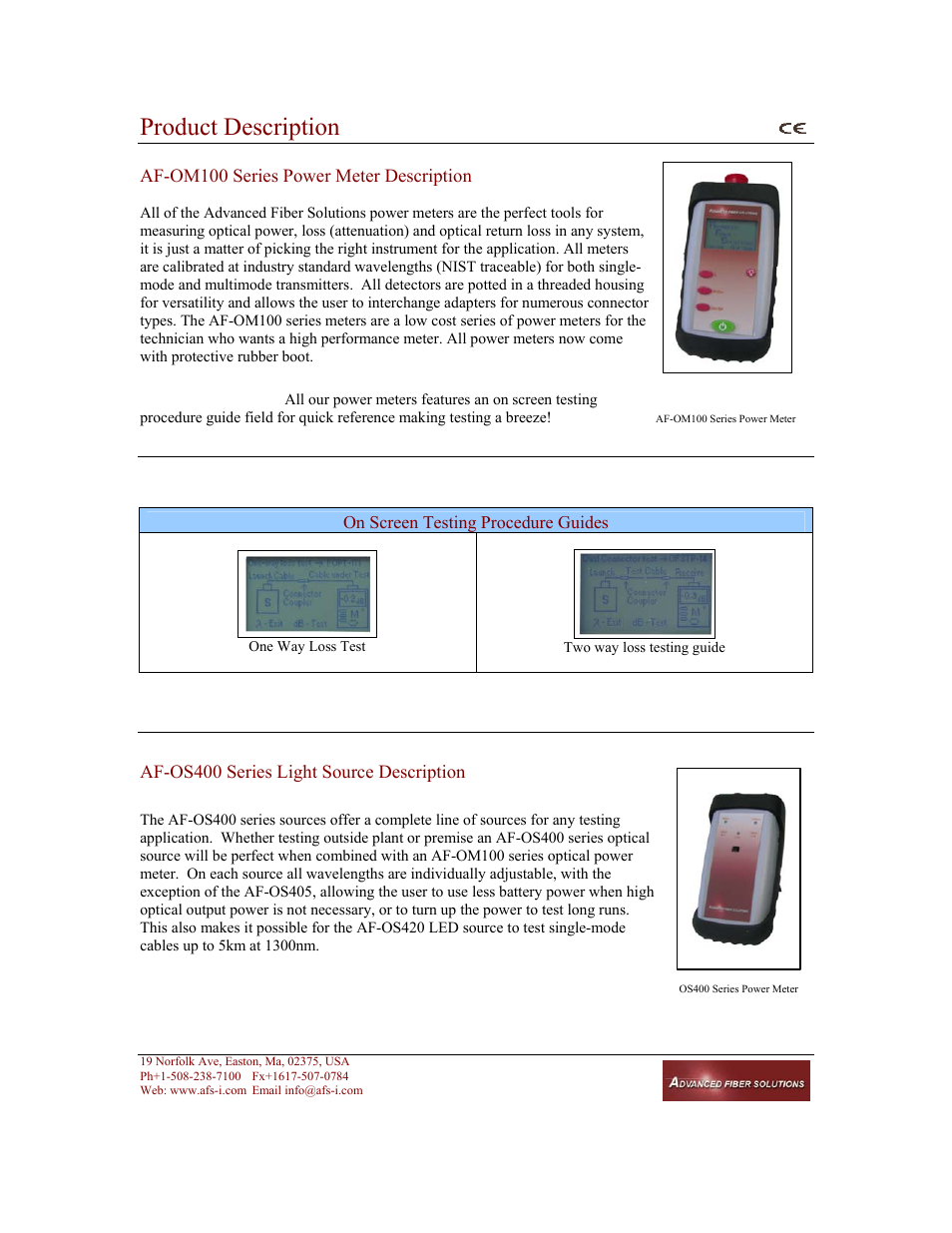 Product description | Atec Advanced-Fiber-Solutions-OLK51 Series User Manual | Page 2 / 5