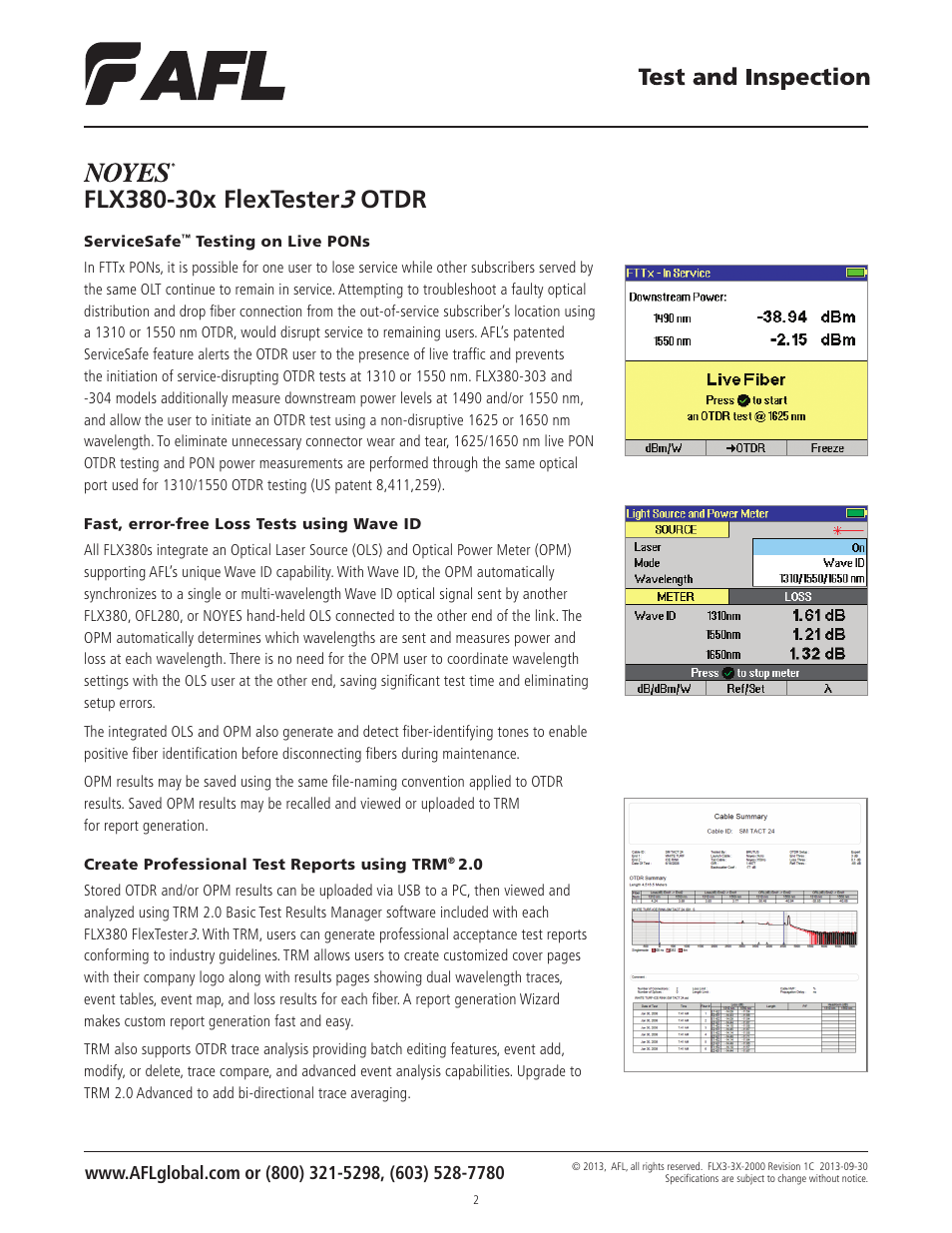 Otdr | Atec AFL-Noyes-FLX3 User Manual | Page 2 / 6