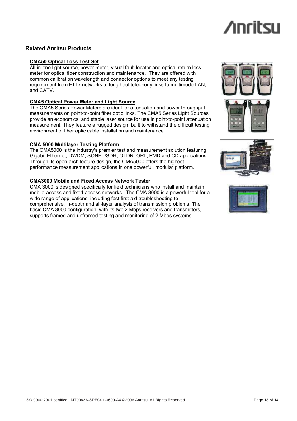 Atec Anritsu-MT9083A User Manual | Page 13 / 14