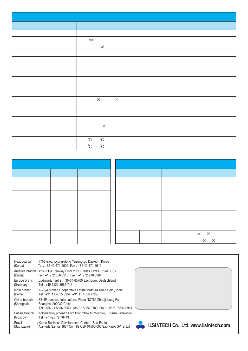 Specifications, Standard package, Option | Description subject, Model q’ty description, Model description | Atec America-Ilsintech-Swift-F3 User Manual | Page 4 / 4