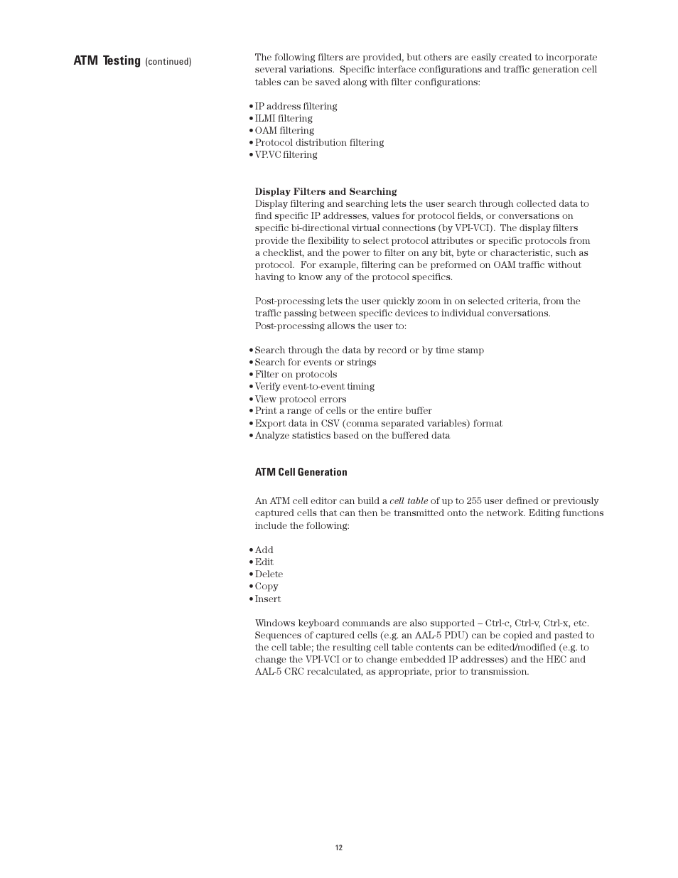 Atm testing | Atec Agilent-J2300E User Manual | Page 12 / 92