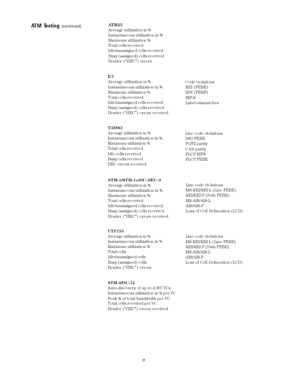 Atm testing | Atec Agilent-J2300E User Manual | Page 21 / 92