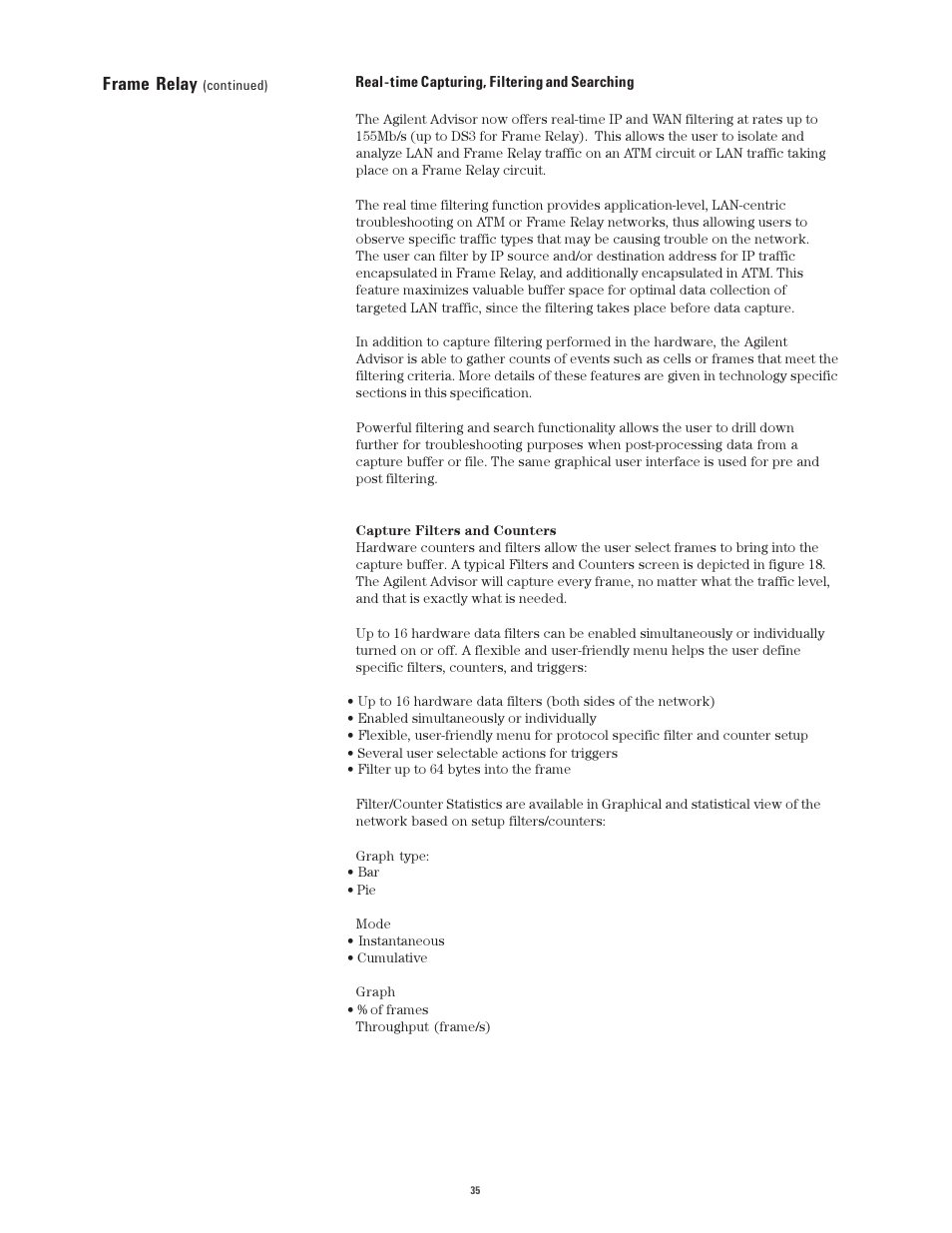 Frame relay | Atec Agilent-J2300E User Manual | Page 35 / 92