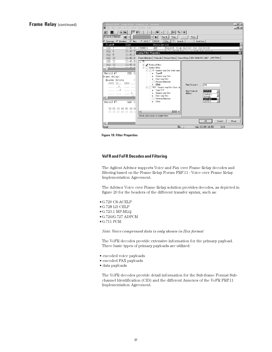 Frame relay | Atec Agilent-J2300E User Manual | Page 37 / 92