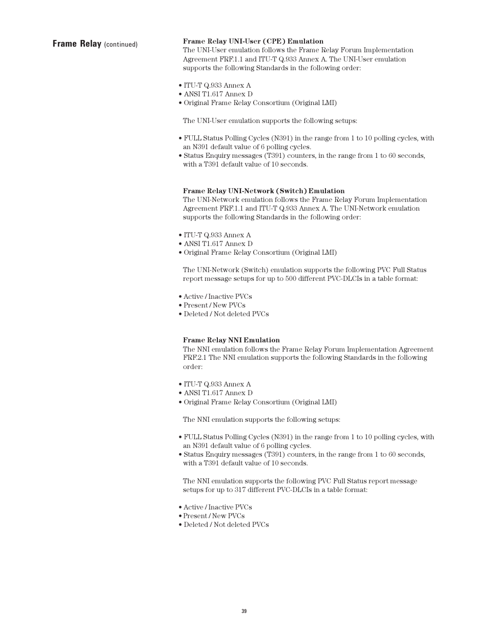 Frame relay | Atec Agilent-J2300E User Manual | Page 39 / 92