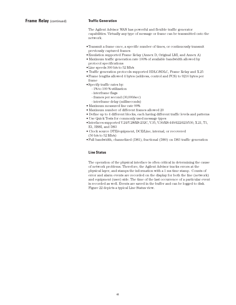 Frame relay | Atec Agilent-J2300E User Manual | Page 41 / 92