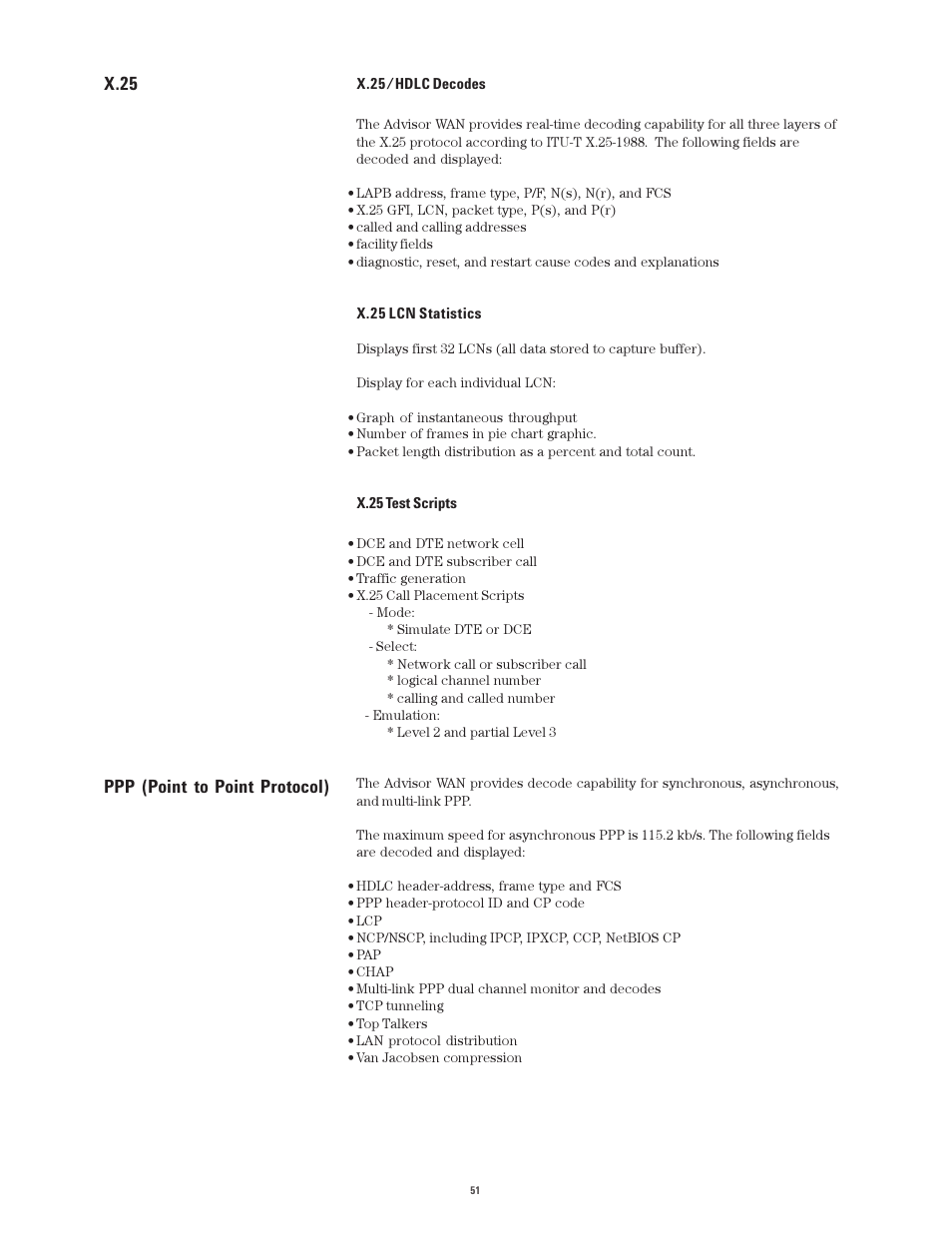 Ppp (point to point protocol) x.25 | Atec Agilent-J2300E User Manual | Page 51 / 92