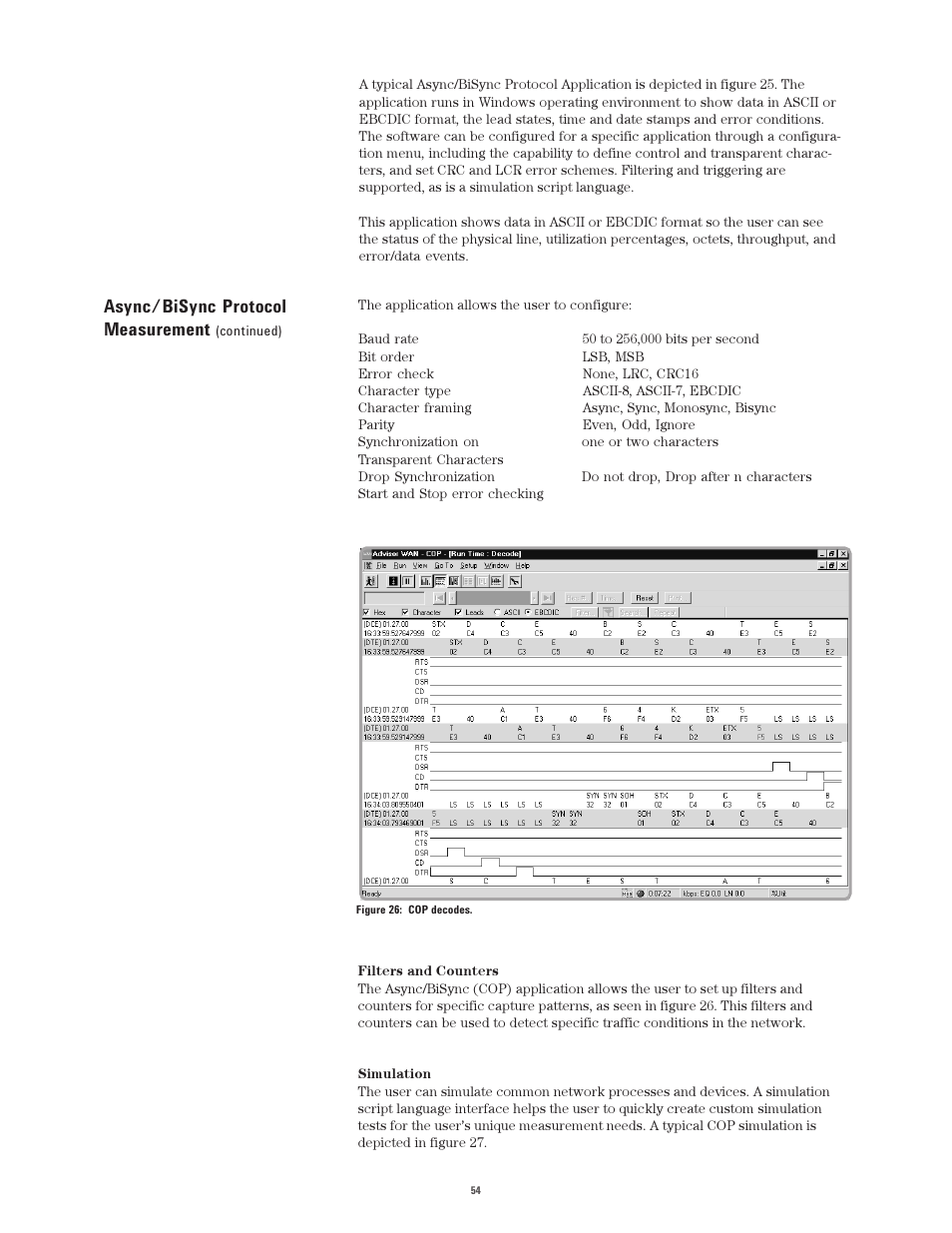 Async/bisync protocol measurement | Atec Agilent-J2300E User Manual | Page 54 / 92