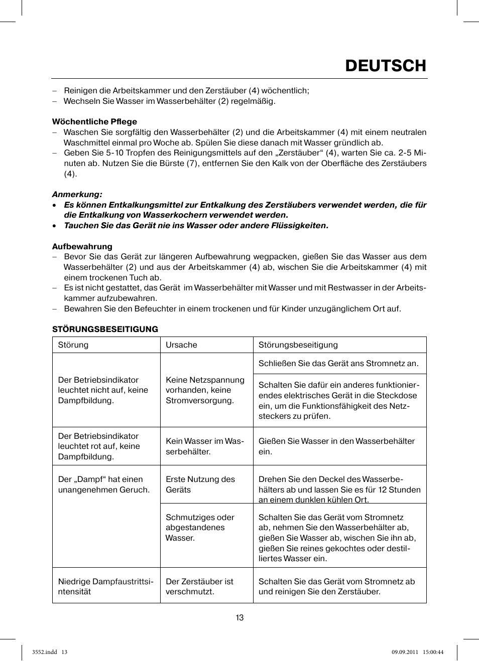 Deutsch | MAXWELL MW-3552 Y User Manual | Page 13 / 40