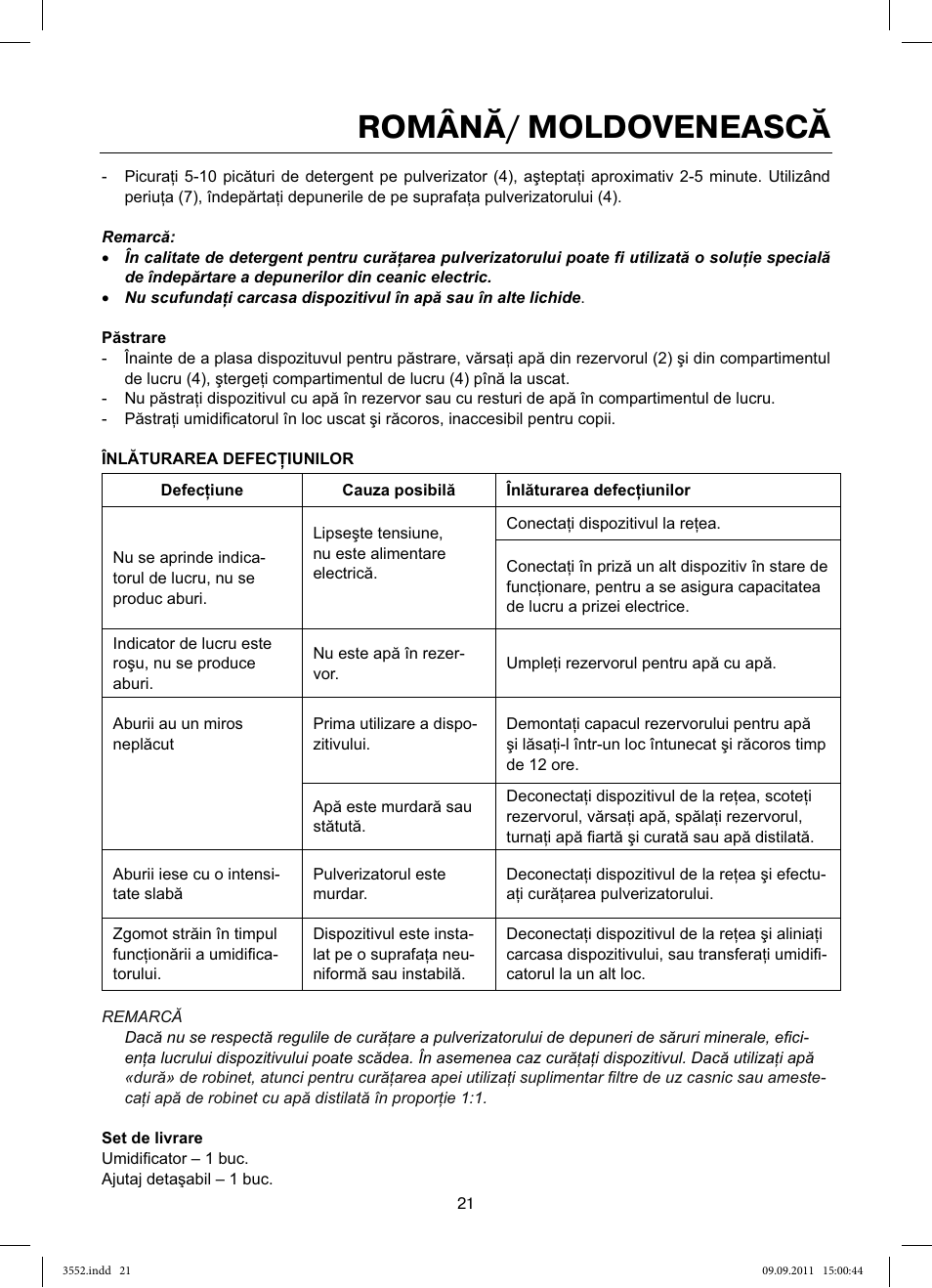 Română/ moldovenească | MAXWELL MW-3552 Y User Manual | Page 21 / 40