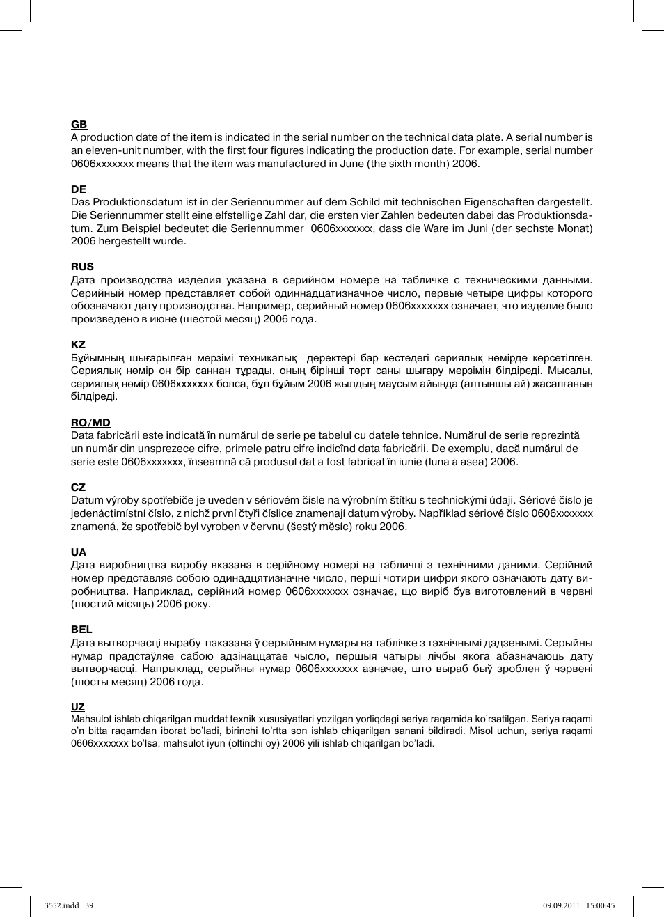 MAXWELL MW-3552 Y User Manual | Page 39 / 40