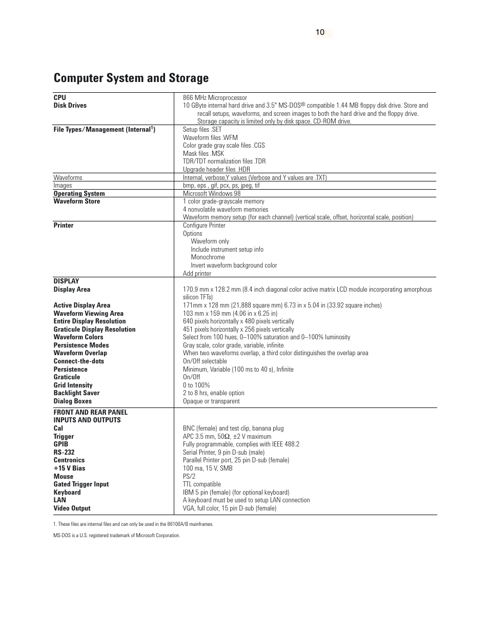 Computer system and storage | Atec Agilent-83491A-92A User Manual | Page 10 / 22